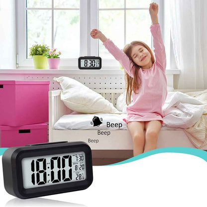 Digital Lcd Alarm Clock With Backlight (1 Pc)