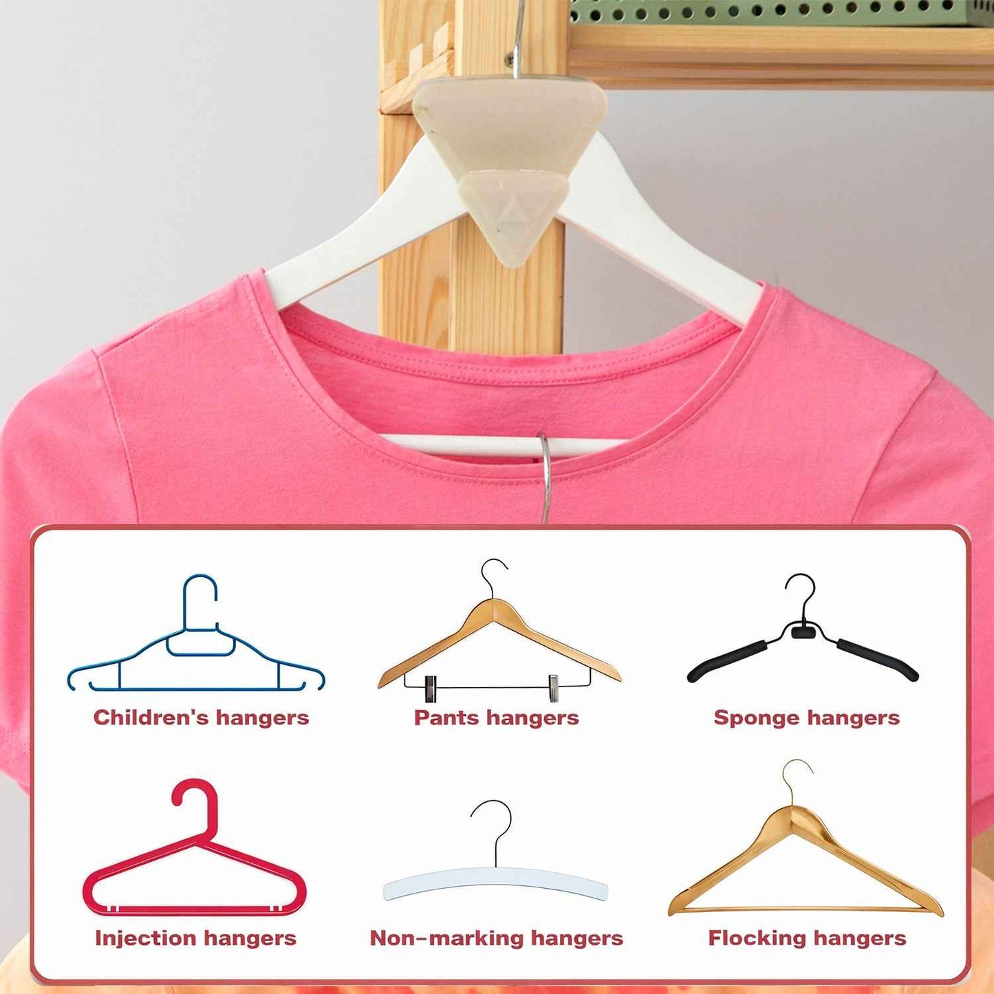 Multi-functional Plastic Triangle Hanger Connector Hooks 5 Pcs Set