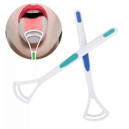 Ne W Hot A Way Hand Scraper Fashion Tongue Cleaner Brush With Silica Handle - BeSh Deals®