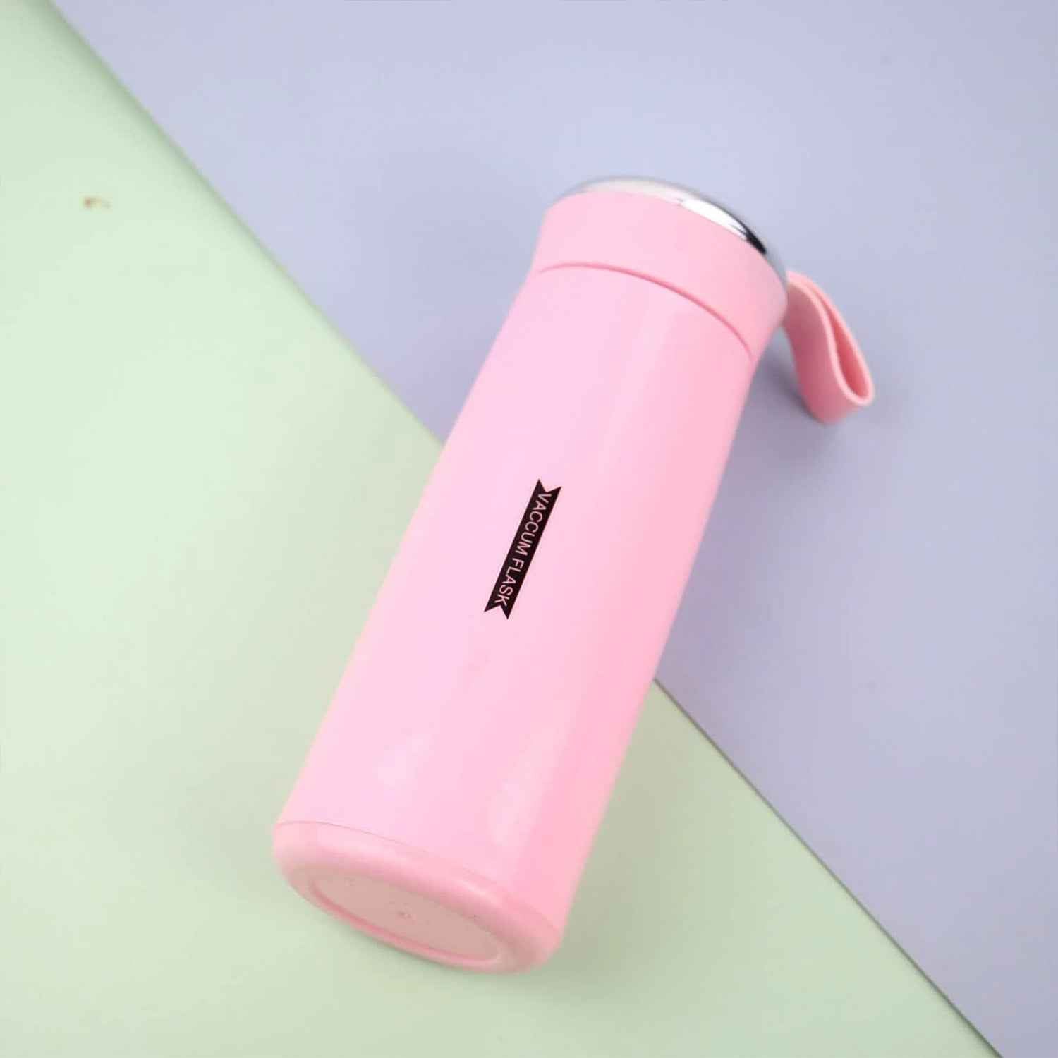 Water Bottle 400ml Leak Proof Glass Water Bottle With Daily Water Intake For Gym And Children Nice Bottle (1 Pc  Pink Color)