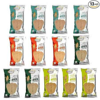 Maniarrs Slim Bite Jain Khakhra With 4 Flavors (Pack Of 13) 780 Grams Wheat Khakhara Healthy  Crispy Low Carb Snack