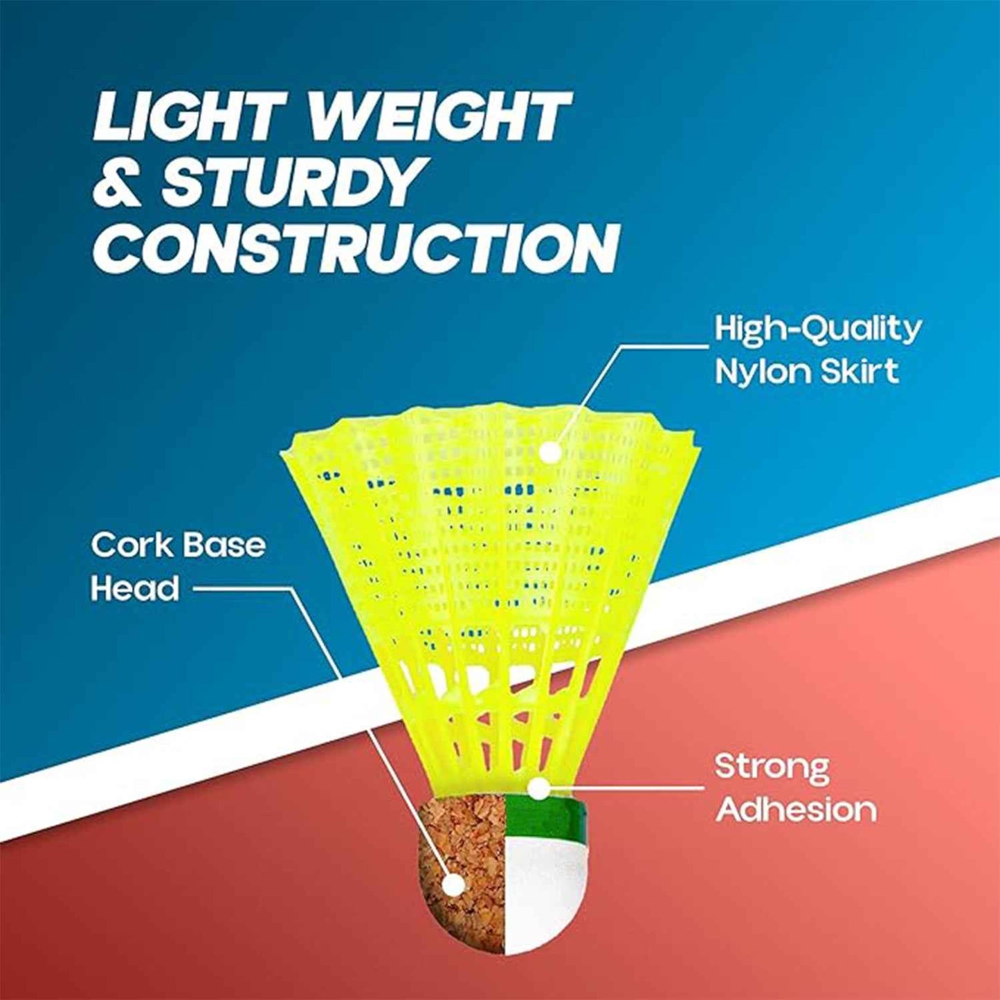 Durable Feather Shuttlecock (6 Pcs Set)