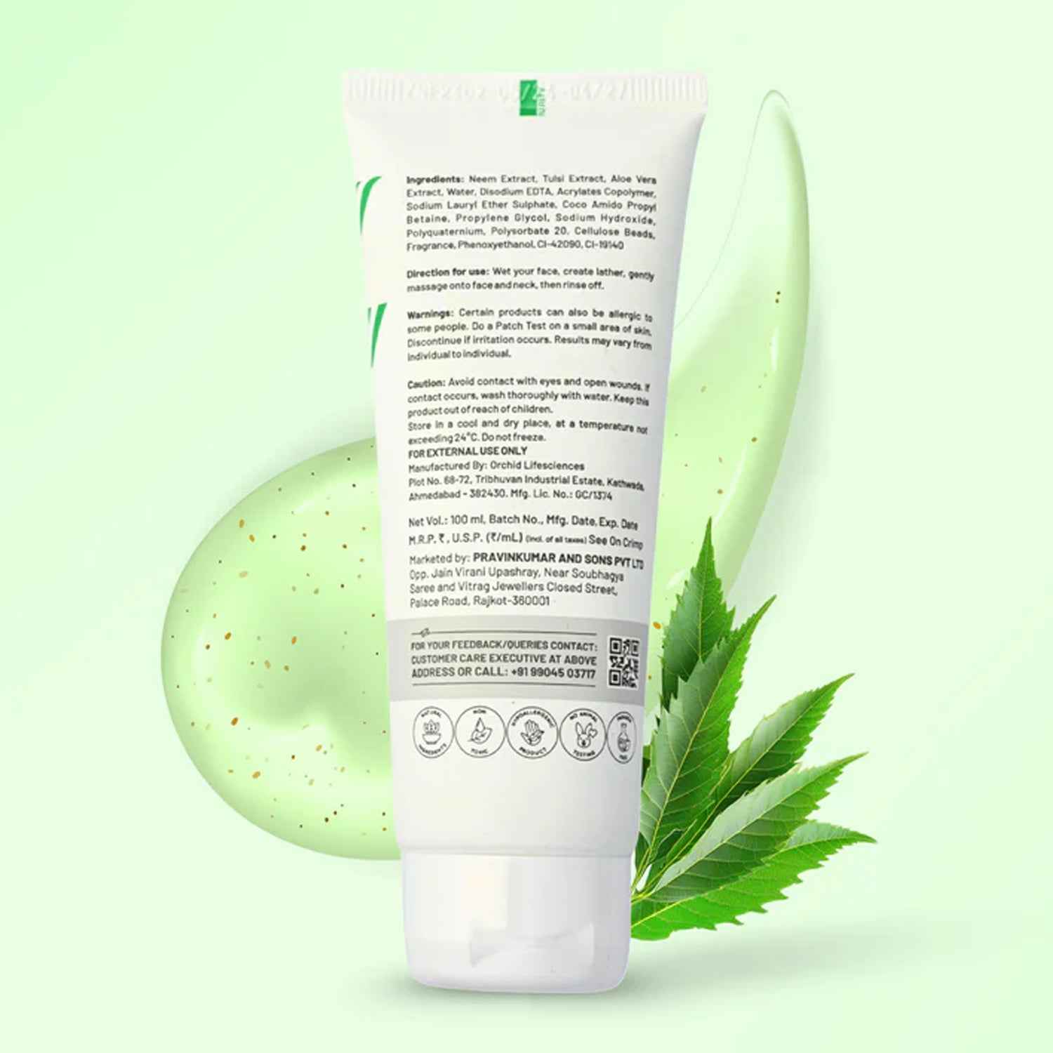 Zequz Neem  Tulsi Face Wash - (1 Pc  100 Ml)