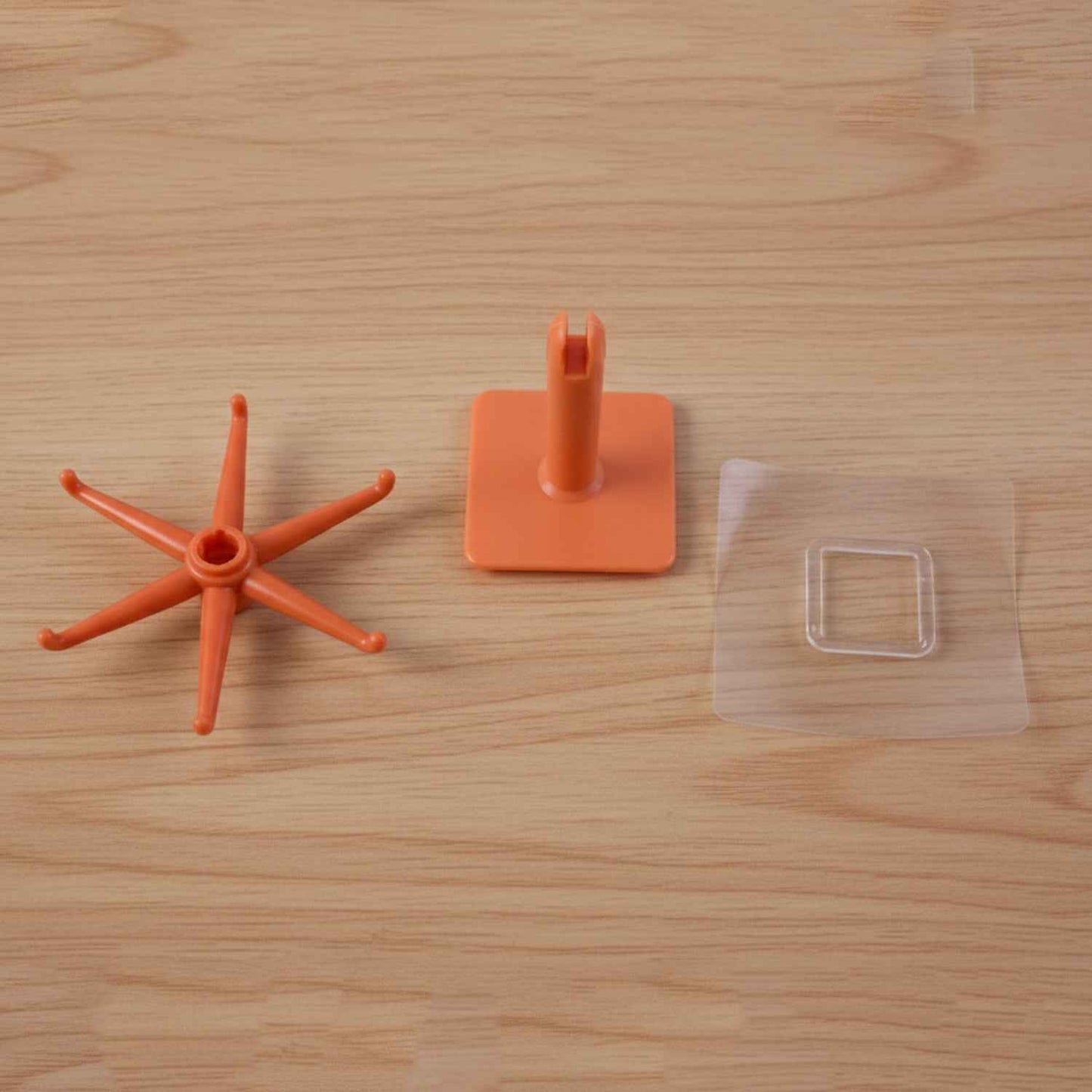 Orange 360 Rotating Wall Mounted Kitchen Utensils Hook Stand (1 Pc)