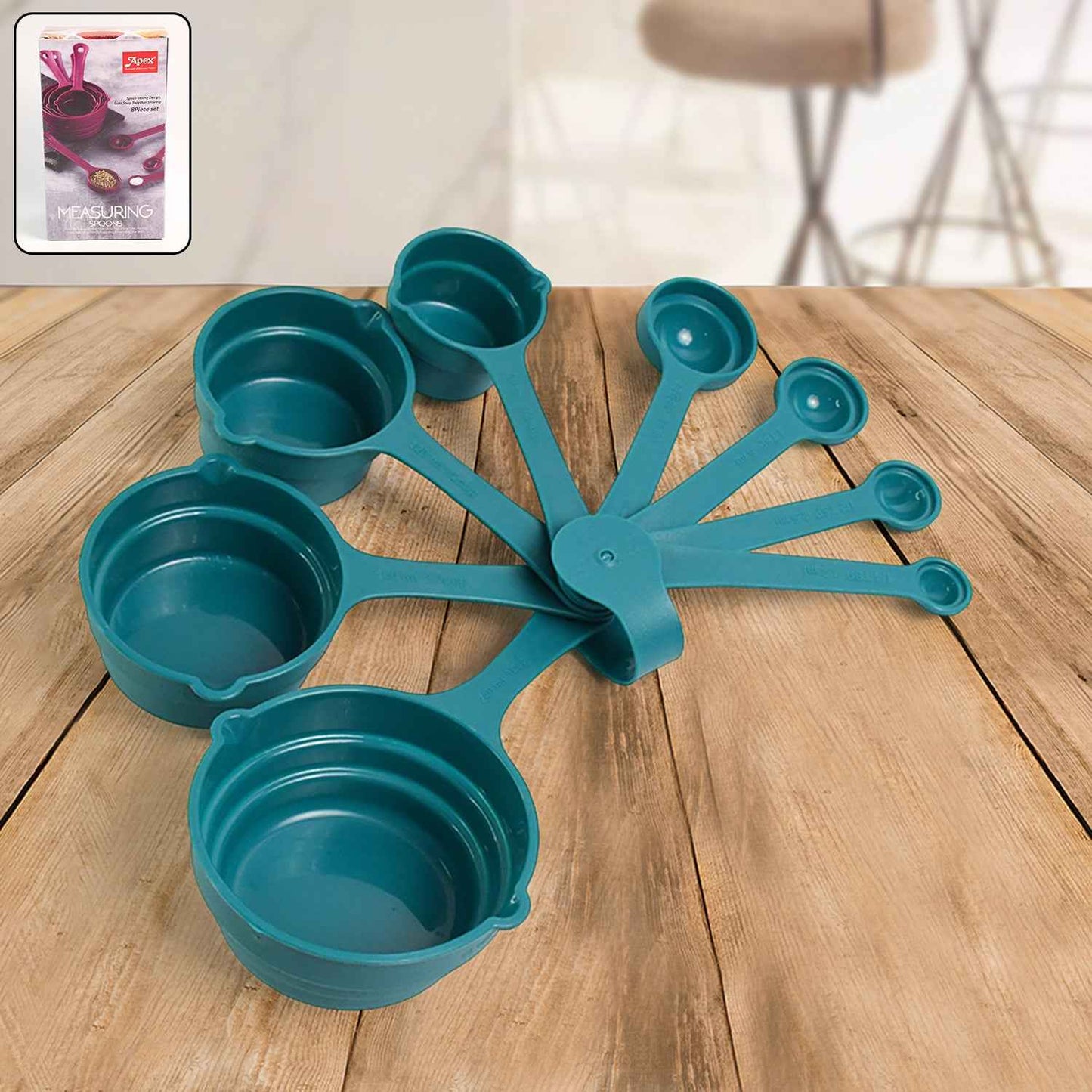 Apex 8 Piece Measuring Spoons And Cups Set - BeSh Deals®