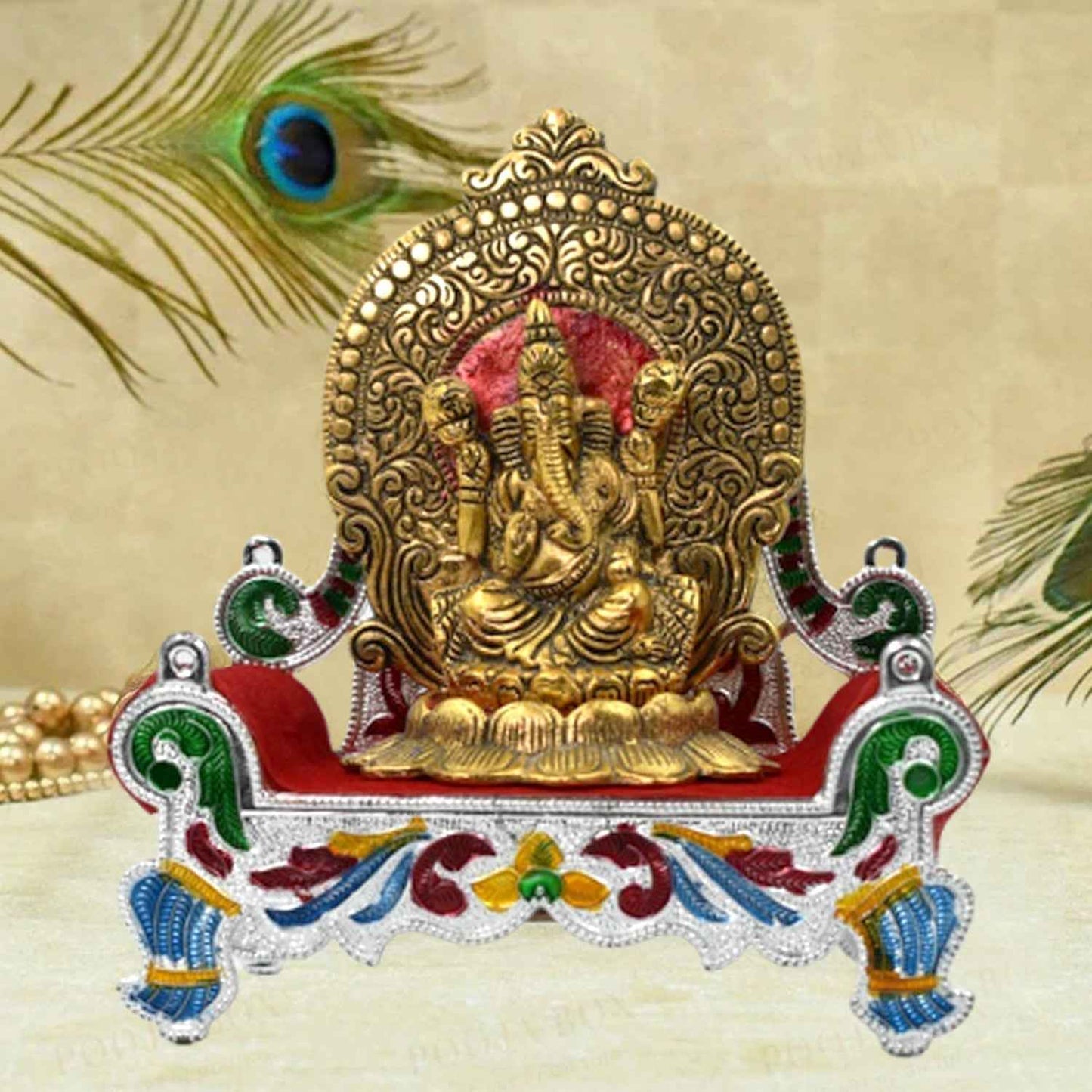 2711 Big Singhasan Bal Gopal Used In All Kinds Of Household And Official Places For Placing Gods Sculpture Over It.