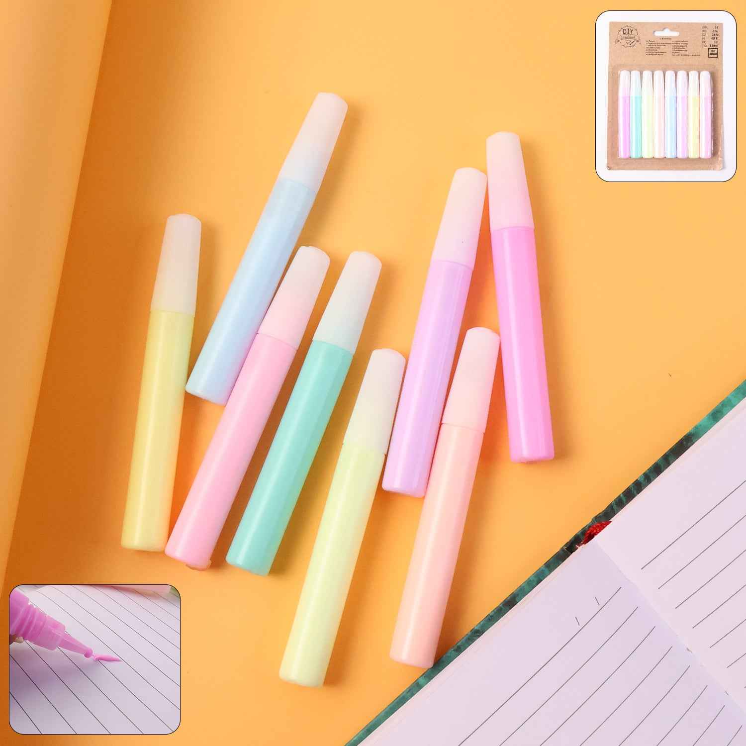 Diy Multi-color Craft Glue Pen Set (10ml  8 Pc)