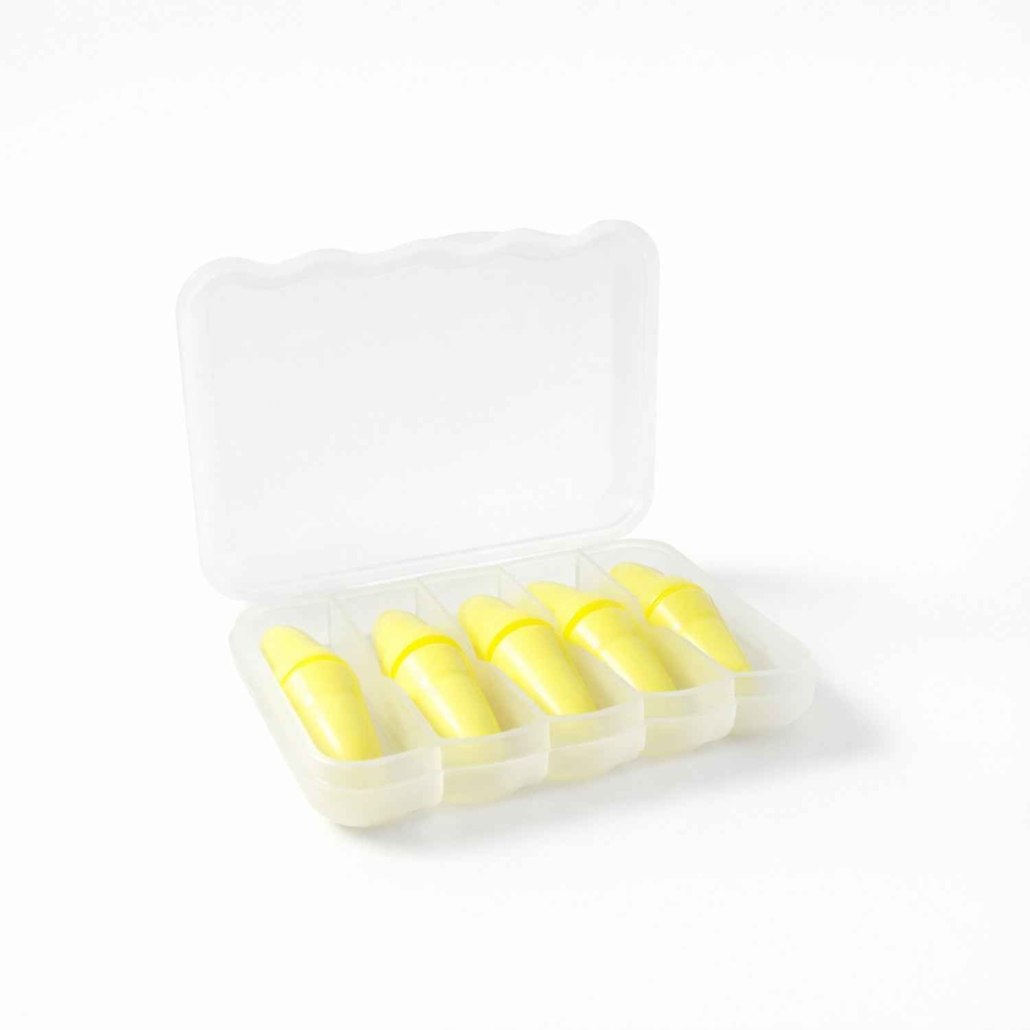 Soft Reusable Foam Ear Plugs With Storage Case (5 Pair)