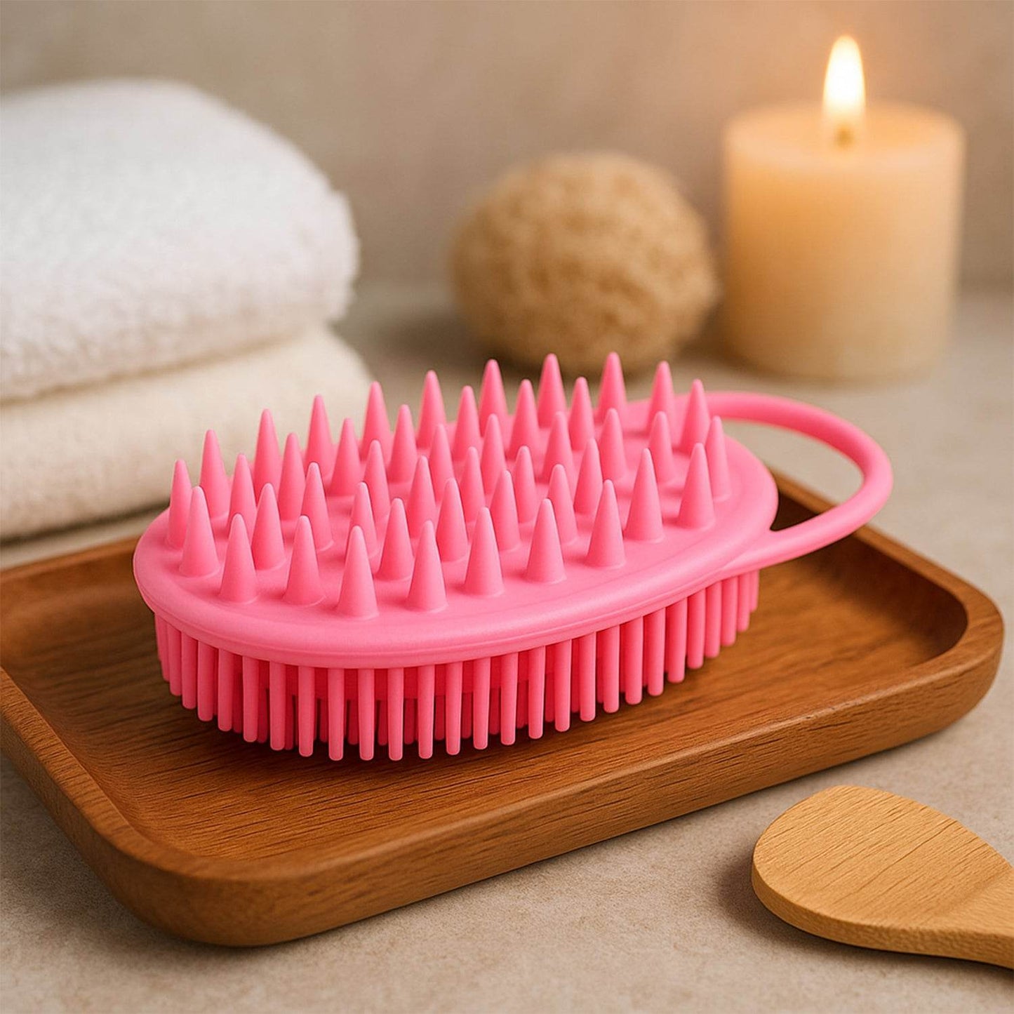 2-in-1 Silicone Soft Bristle Bath Brush - Best Deals at BeSh Deals®