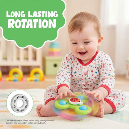 Colour Baby Spinner Toy Set  Suction Cup Sensory Spin Toys (3 Pc Set)