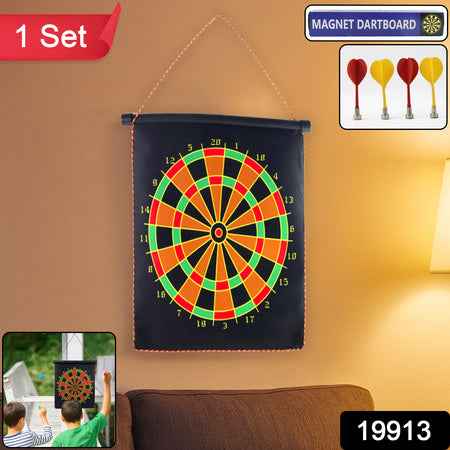 Magnetic Roll-up Dartboard Game - (12-inch  Set)