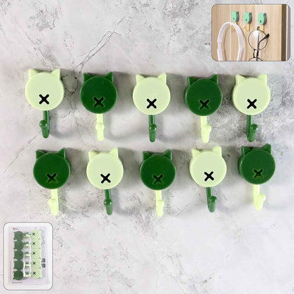 Self Adhesive Round Wall Hooks (10 Pc)