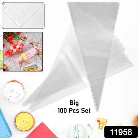 Disposable Piping Bags (100 Pcs Set  Medium)