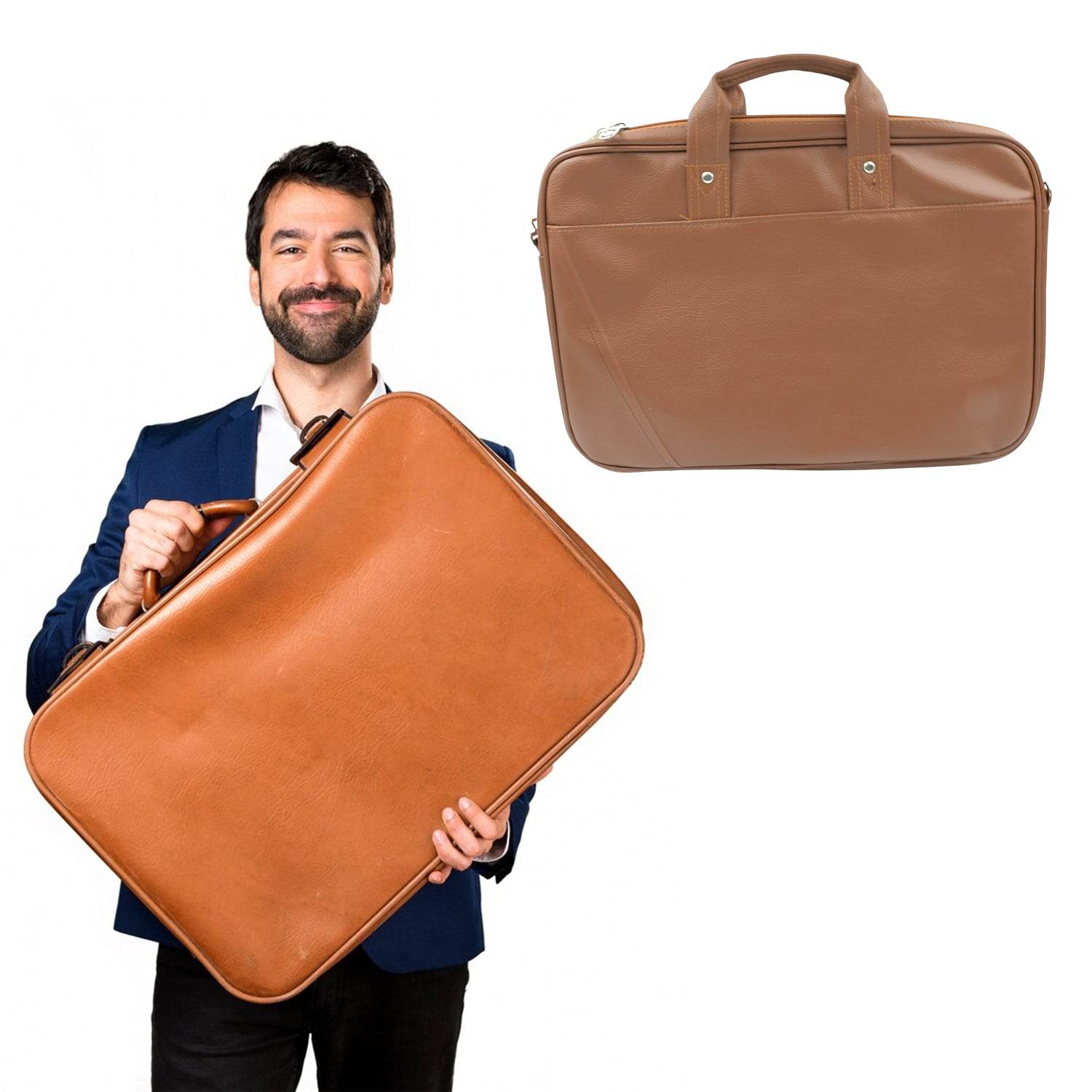 12573 Multipurpose Bag Shoulder Side Bag Office Laptop Faux Leather Executive Formal Laptop  Macbook Messenger  Office  Travel  Business  Shoulder  Hand  Sling Bag For Men Women With Multiple Compartments - Best Deals at BeSh Deals®