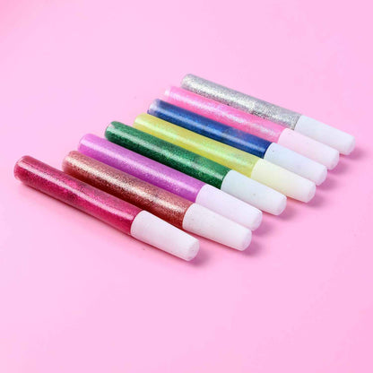 Diy Multi-color Glitter Craft Glue Pen Set (10ml  8 Pc)
