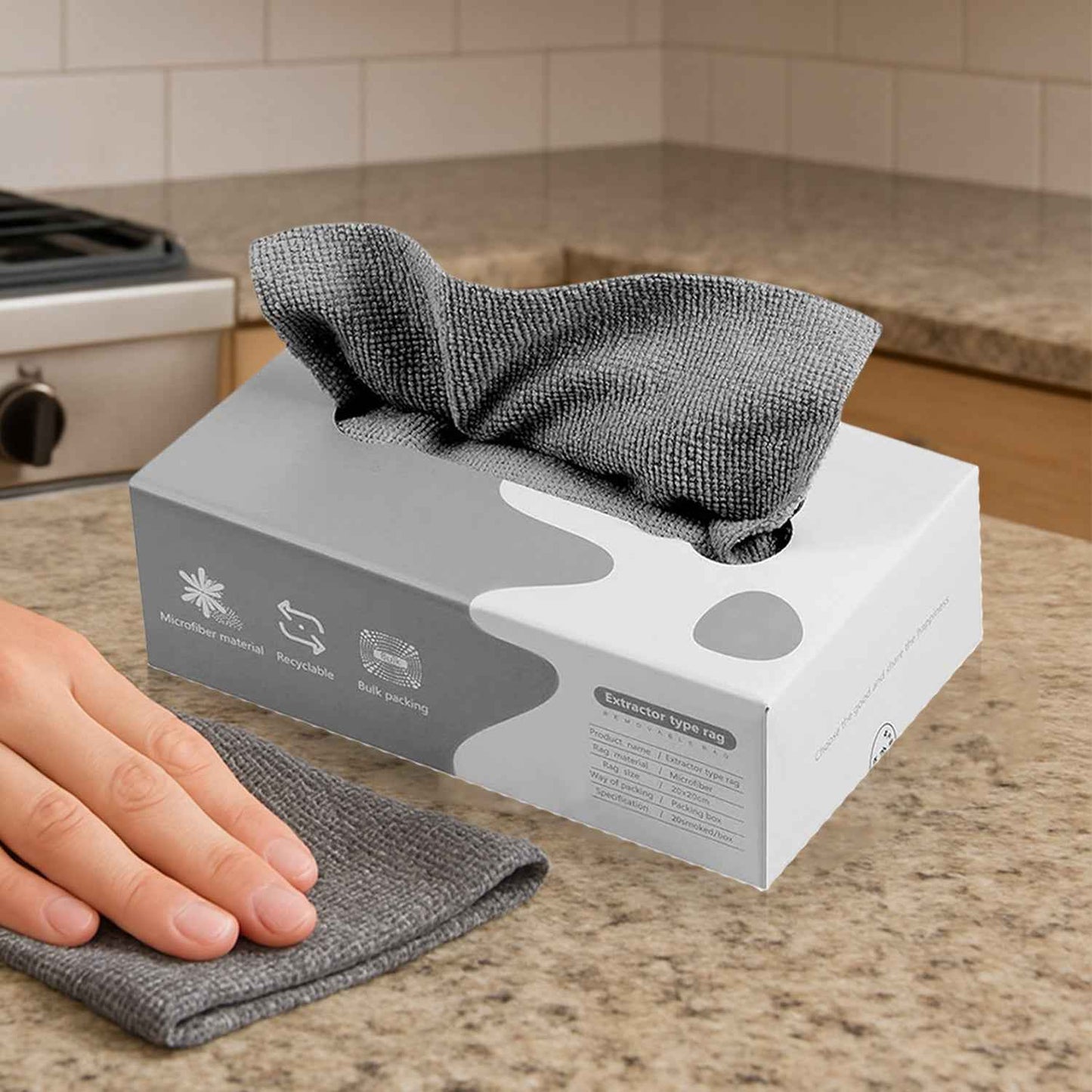 Thickened Magic Wipe Home Kitchen Car Multi-functional Cleaning Rag (20 Pc)