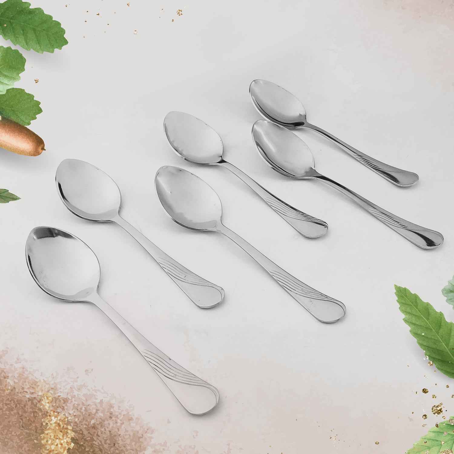Supermom Stainless Steel Dining Spoons (6 Pc  Set)