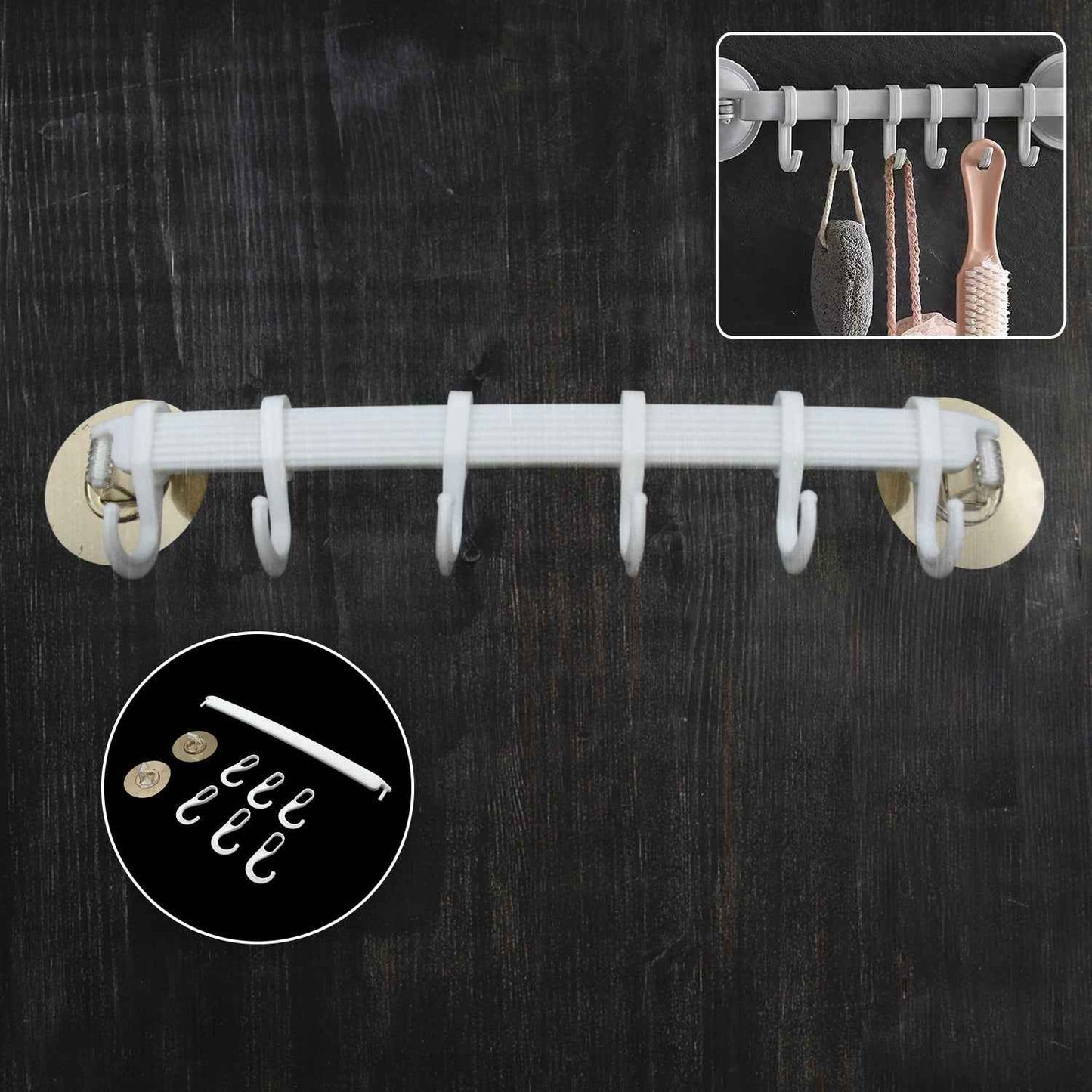 7456 1pc Bath Towel Hanger Wall Mount Towel Hanger Wall Towel Shelf Towel Hanging Rack Kitchen Towel Holder Towel Hanging Hook