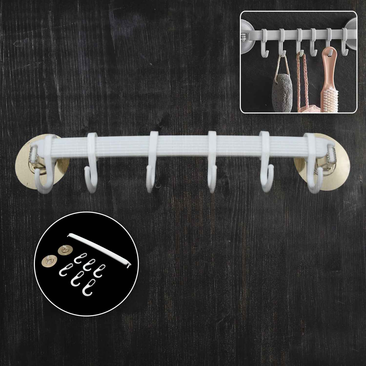 7456 1pc Bath Towel Hanger Wall Mount Towel Hanger Wall Towel Shelf Towel Hanging Rack Kitchen Towel Holder Towel Hanging Hook