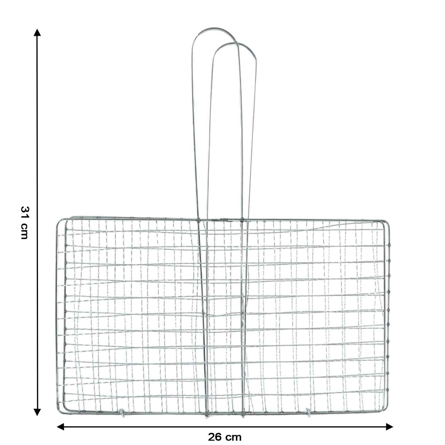 Heavy-duty Stainless-steel Barbecue Grill Basket (1 Pc)
