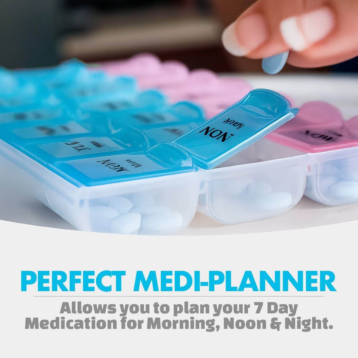 Weekly Pill Organizer Box With 21 Compartments (1 Pc) - Best Deals at BeSh Deals®