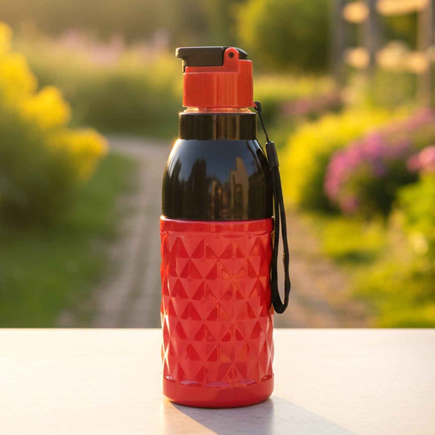 Plastic 1000 Ml Approx Sports Water Bottle (1 Pc)