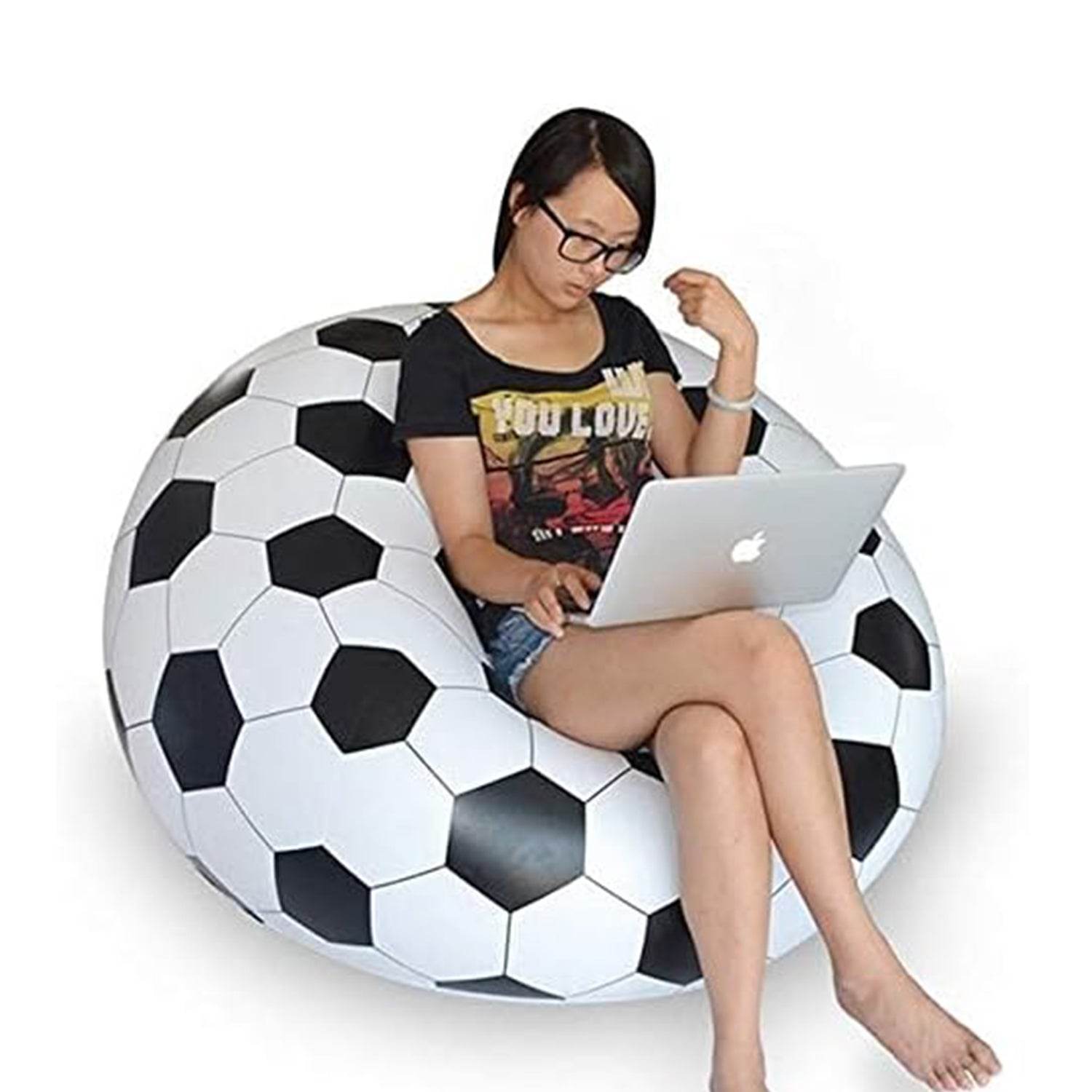 Foldable Sofa Cartoon Style Inflatable Folding Chair Ball Chair Inflatable Sofa For Adults Kids Size (110cm X 80cm) - Best Deals at BeSh Deals®