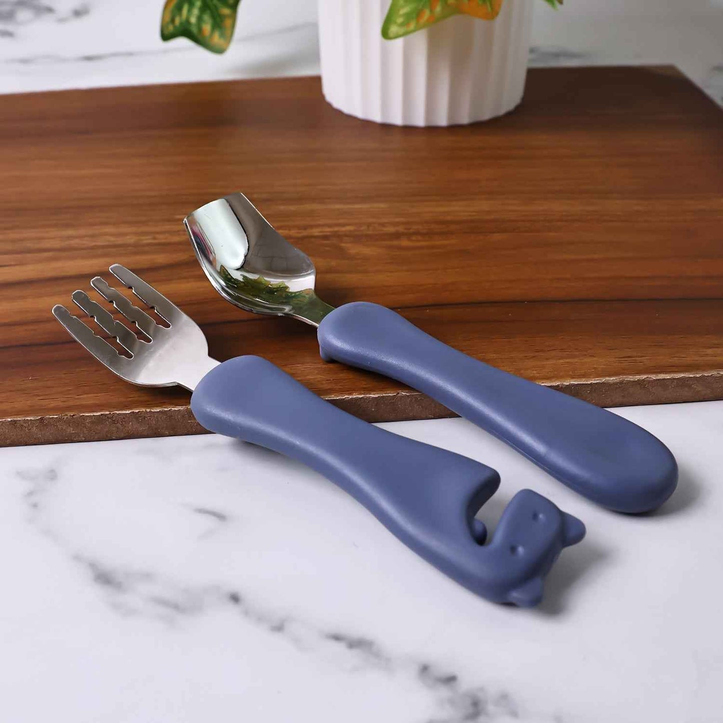 Supermom Foodie Stainless Steel Spoon  Fork (2 Pc Set)