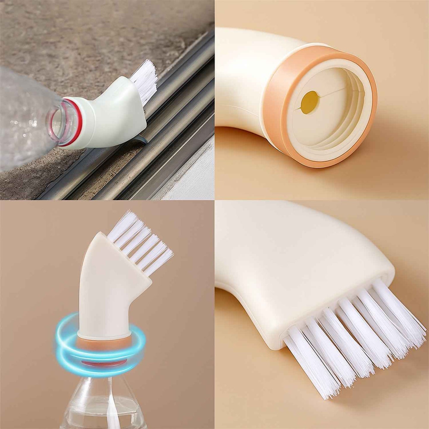 Multipurpose Bottle-attachable Cleaning Brush For Kitchen And Bathroom (1 Pc)