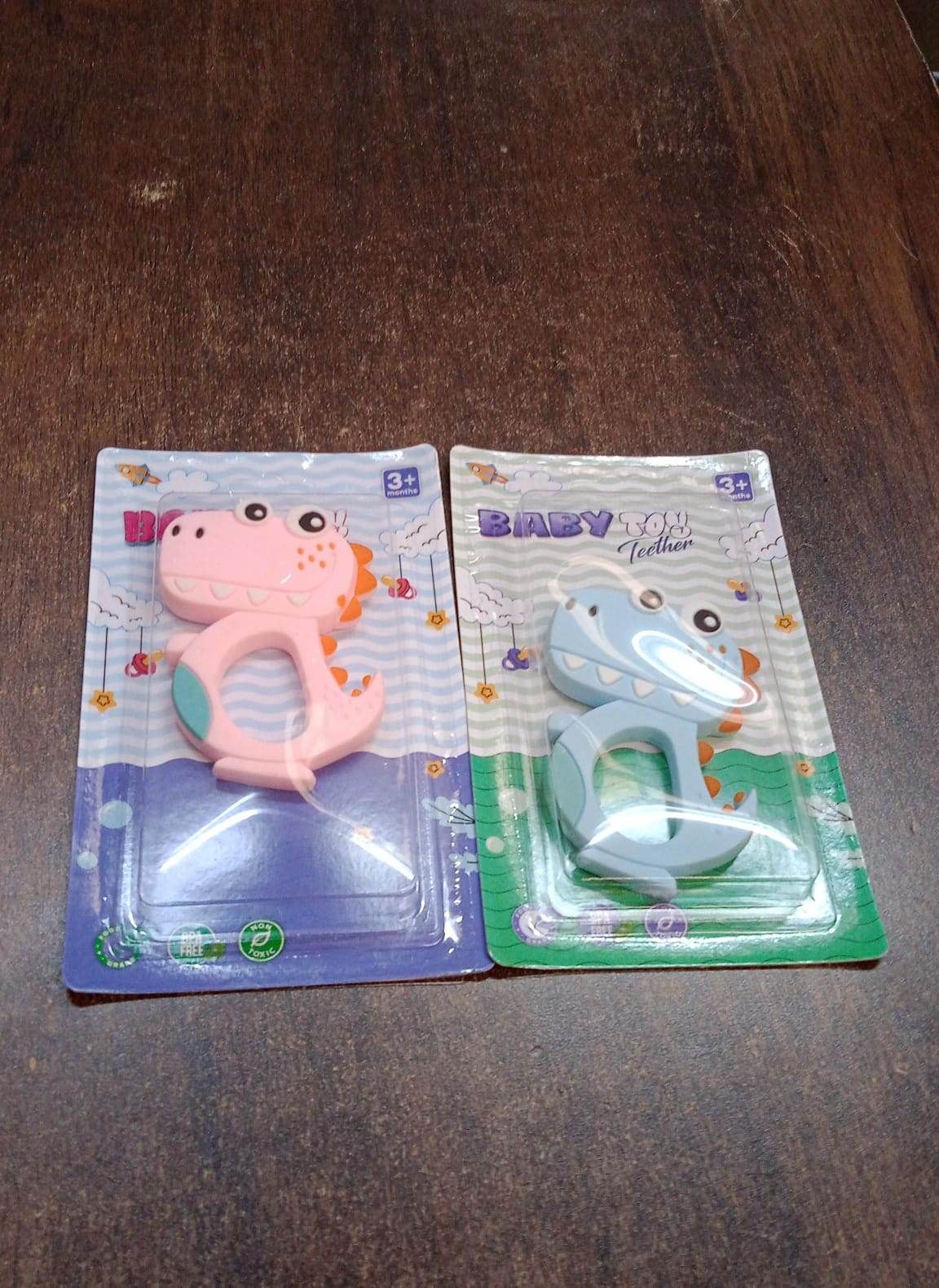 Silicone Dinosaur Teether For Baby (1 Pc  Mix Design  Color) - Best Deals at BeSh Deals®