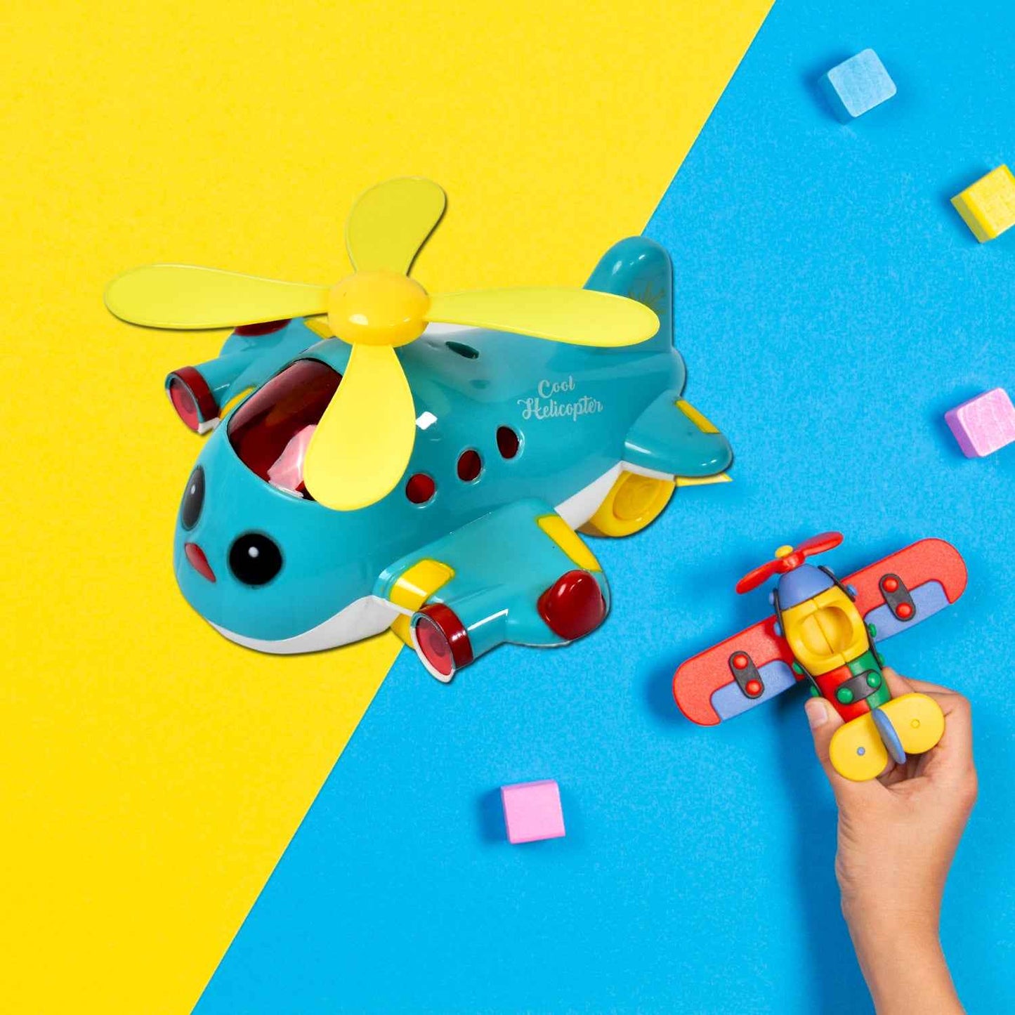 4516 Helicopter Airplane Musical Toy Toddlers With Lights Electronic Moving Cool Aeroplane Baby Development Toys Plane For 6-18 Month Old Gift To Encourage Crawling