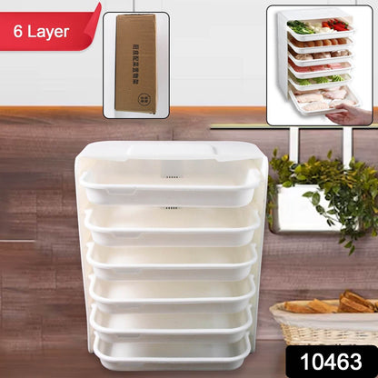 Plastic 6 Layer Wall-mounted Food Organizer Rack (1 Set) - Best Deals at BeSh Deals®