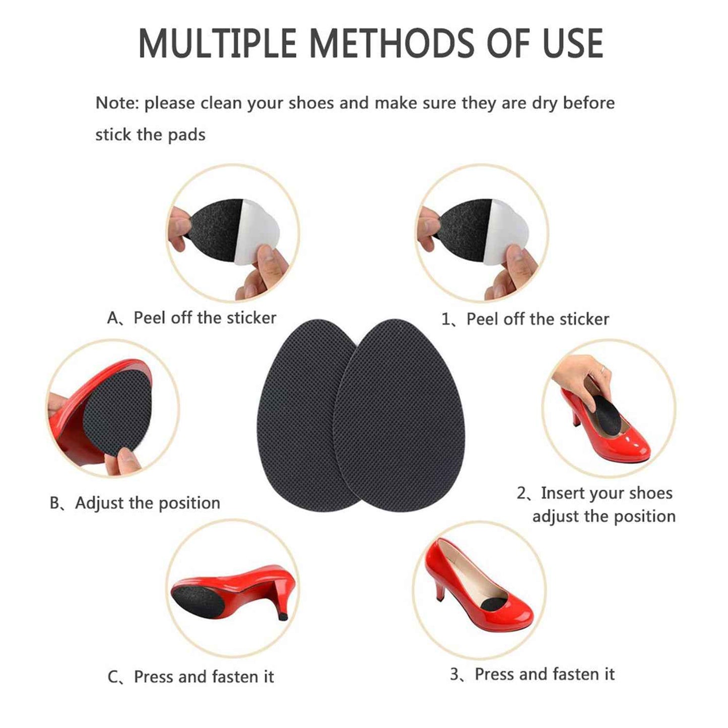 Self Adhesive Anti Slip Grip Sticker For Shoes Sandals Heels (1 Pc)