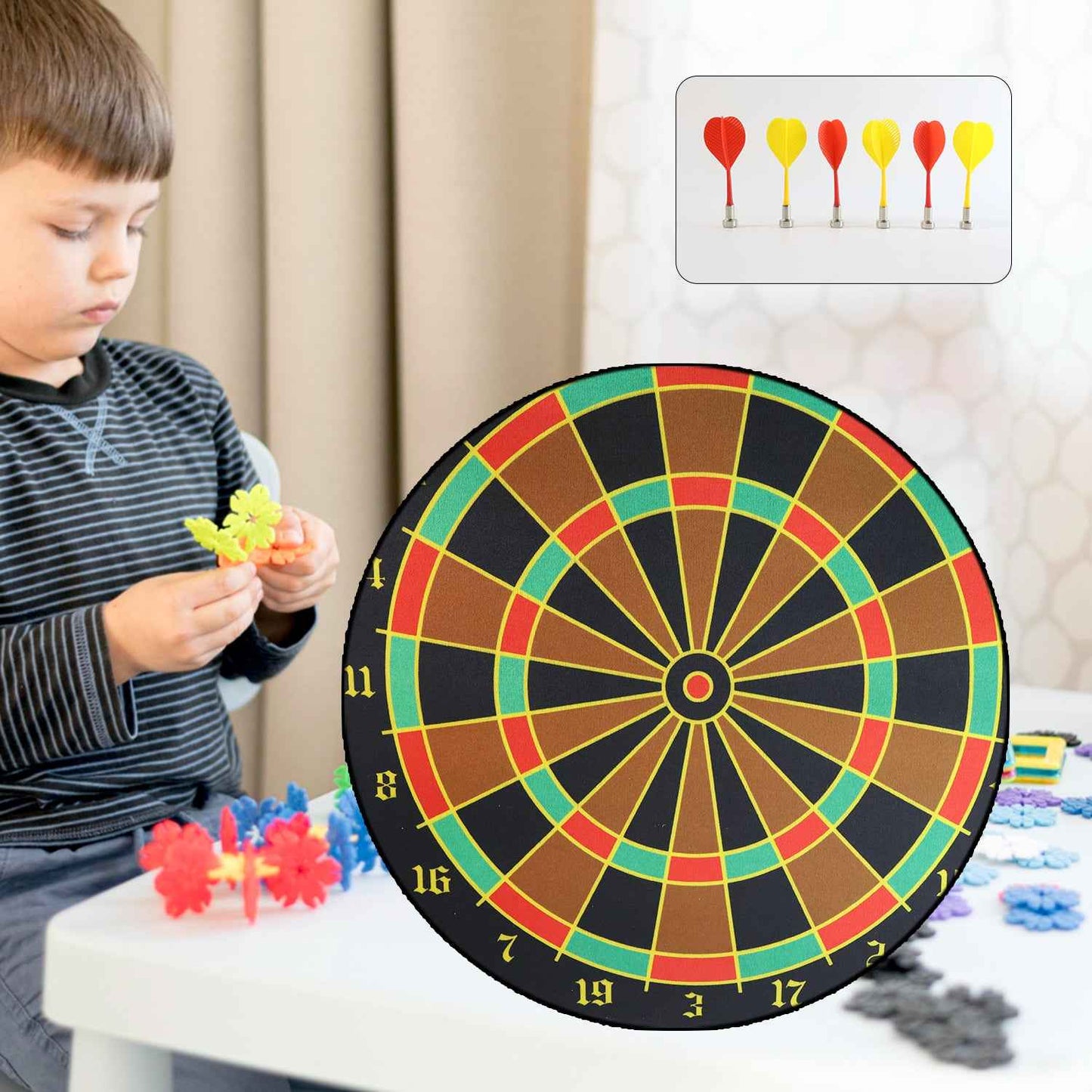 Roll-up Double-sided Dartboard Game (1 Set)