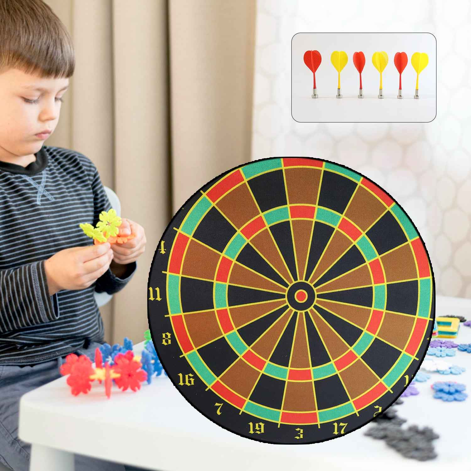 Roll-up Double-sided Dartboard Game (1 Set)