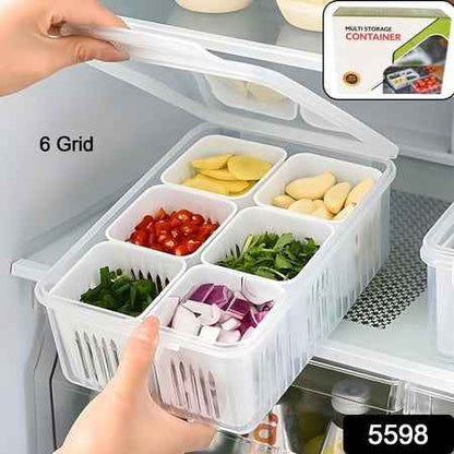 5598 Fridge Storage Boxes Freezer Storage Containers Container For Kitchen Storage Set Storage In Kitchen Vegetable Storage Draining Crisper Refrigerator Food Box (1 Pc)