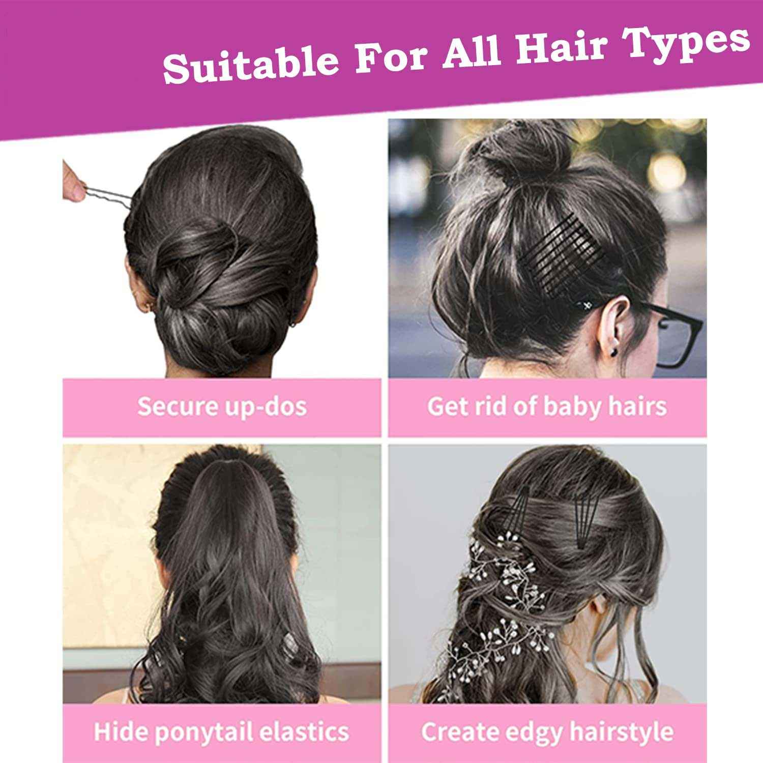 Big Black Hair Bobby Pins (24 Pc)