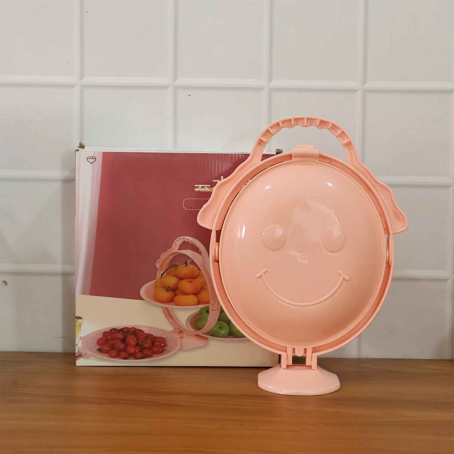 3-layer Foldable Multi-purpose Snack Fruit  Dessert Serving Stand (1 Pc)