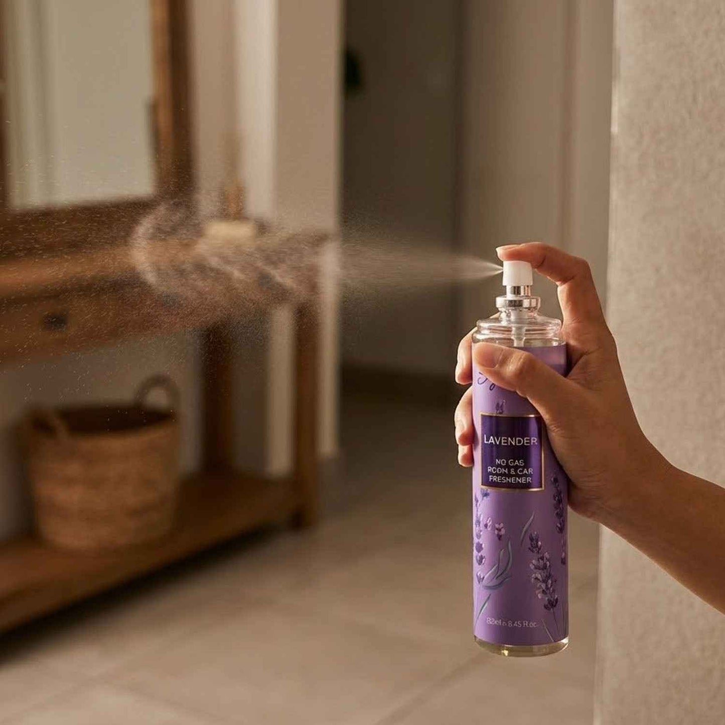 Lavender No Gas Room  Car Freshener Spray (250ml 1 Pc)