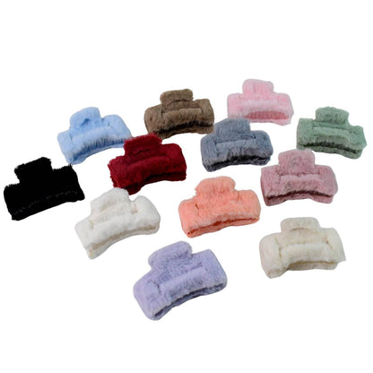 Big-size Soft Faux Fur Hair Claw Clips (12 Pc) - Best Deals at BeSh Deals®