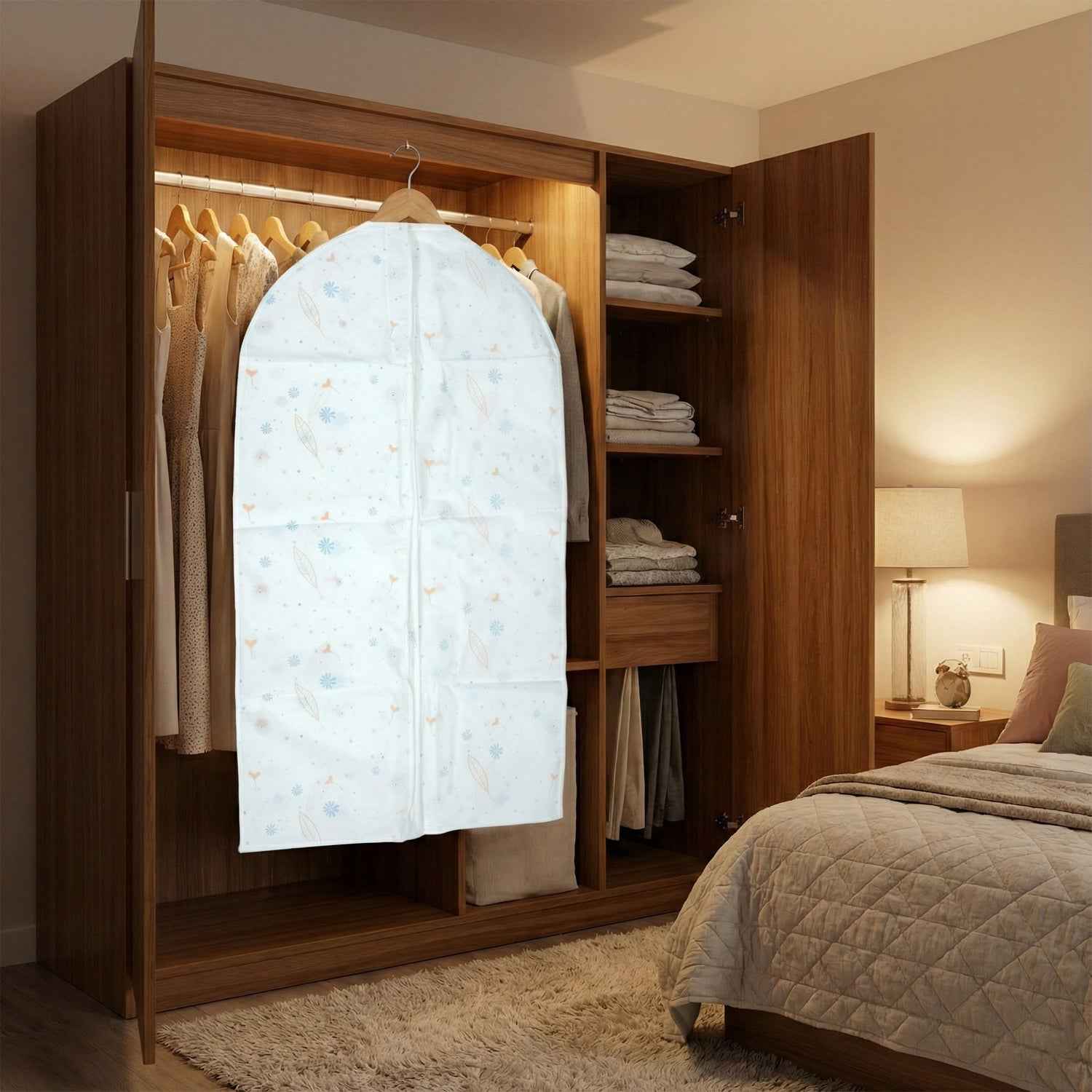 Premium Wardrobe Garment Cover Set (60  80 Cm Pack Of 5)