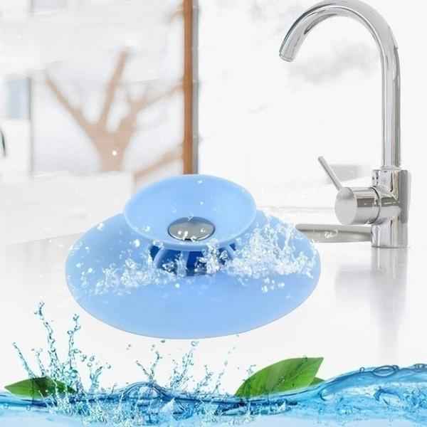 1163 Creative 2-in-1 Silicone Sewer Sink Sealer Cover Drainer (Multicolour)