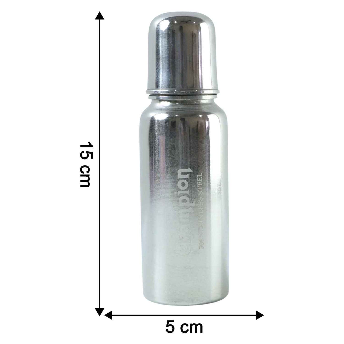 Stainless Steel Baby Feeding Bottle 200ml