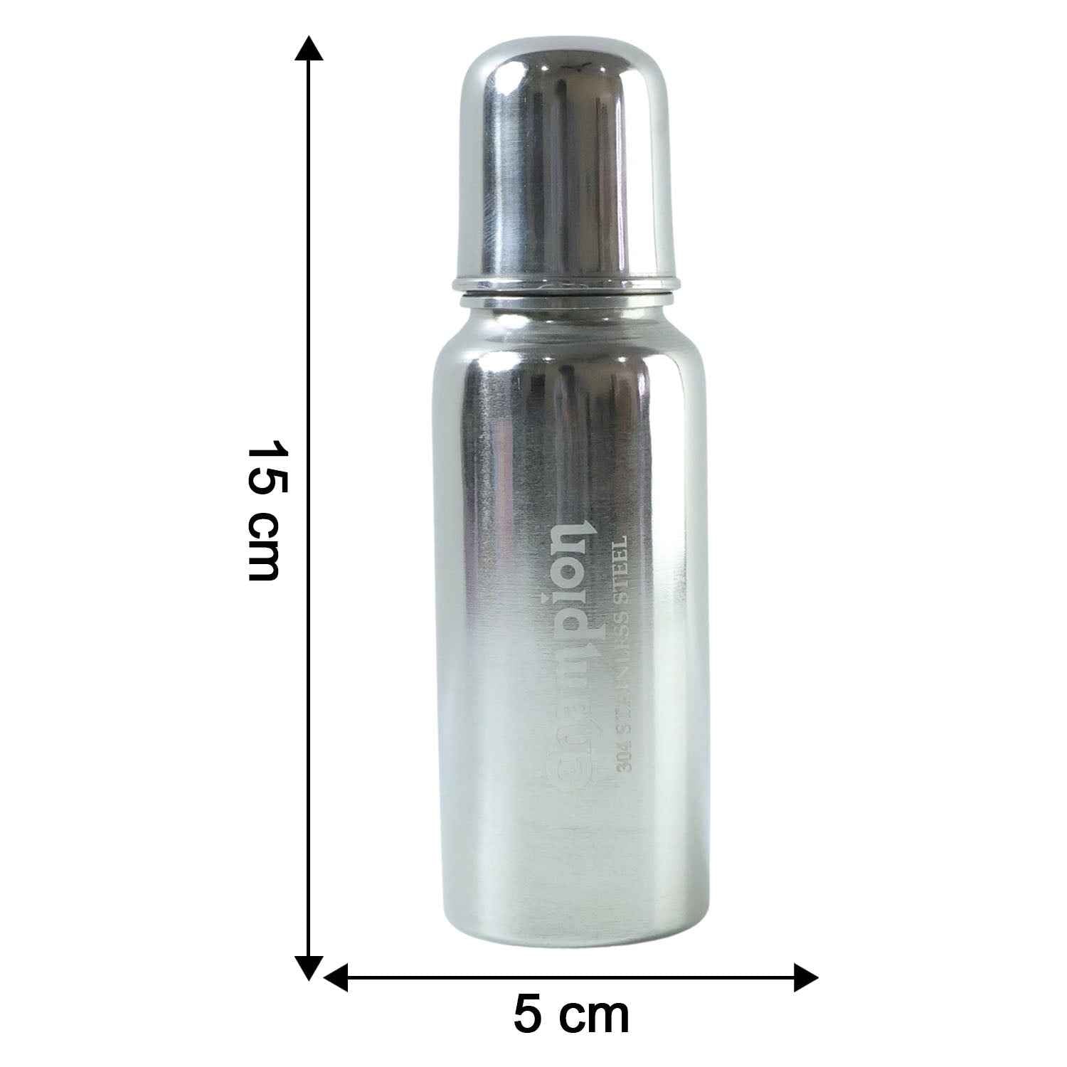 Stainless Steel Baby Feeding Bottle 200ml