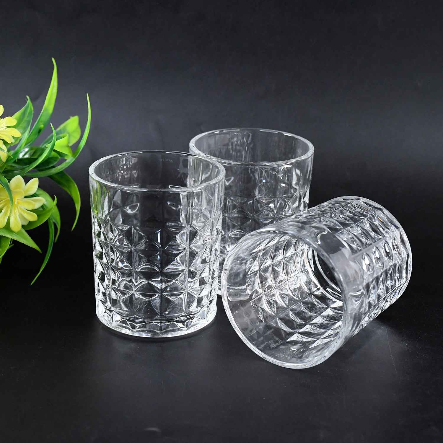 Premium Crystal Style Glass Tumbler Set (6 Pc 210 Ml) - BeSh Deals®