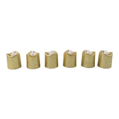 Christmas Premium Glitter Led Tealight Candles  Flameless Decorative Lights (24 Pc Set)