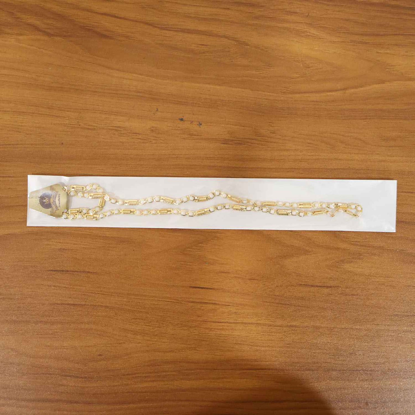 Gold-tone Designer Chain Necklace (1 Pc)