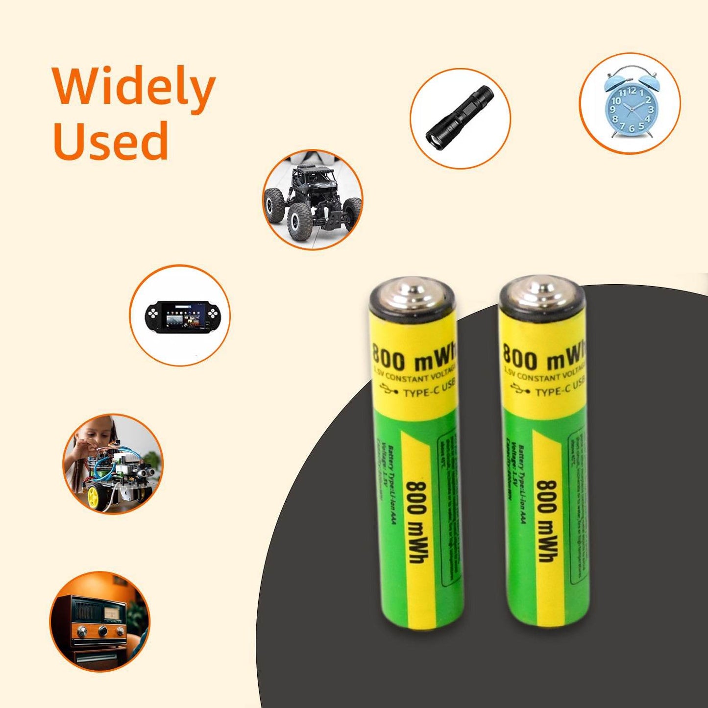 Aaa Rechargeable 800 Mwh Batteries With Recharging Cable (2 Pc Set) - Best Deals at BeSh Deals®