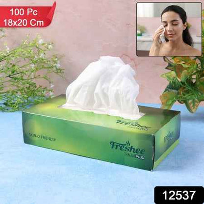 Freshee Premium Skin-friendly Facial Tissues  100 Pc Box (18 X 20 Cm)