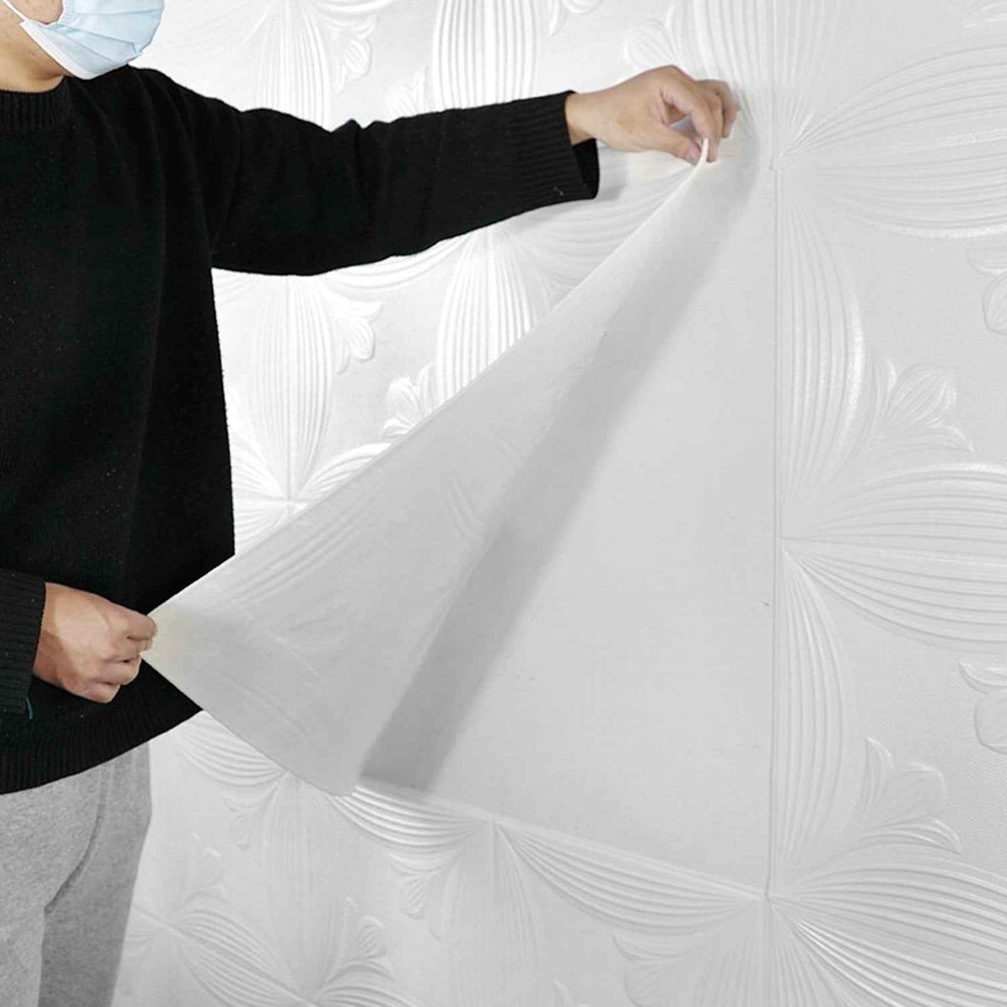 9276 Wallpaper 3d Foam Wallpaper Sticker Panels I Ceiling Wallpaper For Living Room Bedroom I Furniture Door I Foam Tiles (Square Design)